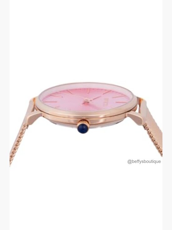 Stainless Steel Bracelet Watch with Pink Dial main image 5